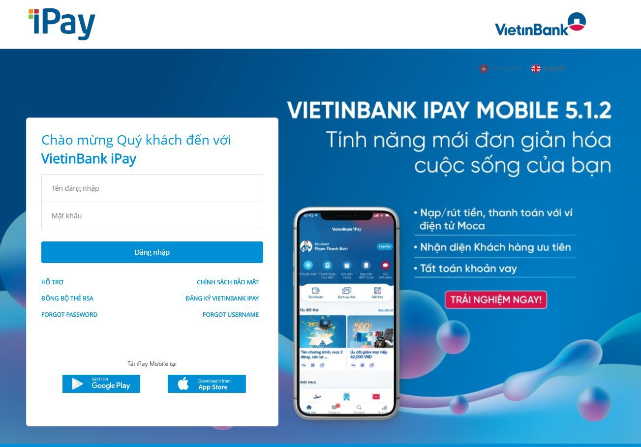 Quên mật khẩu VietinBank iPay (Ảnh 5)