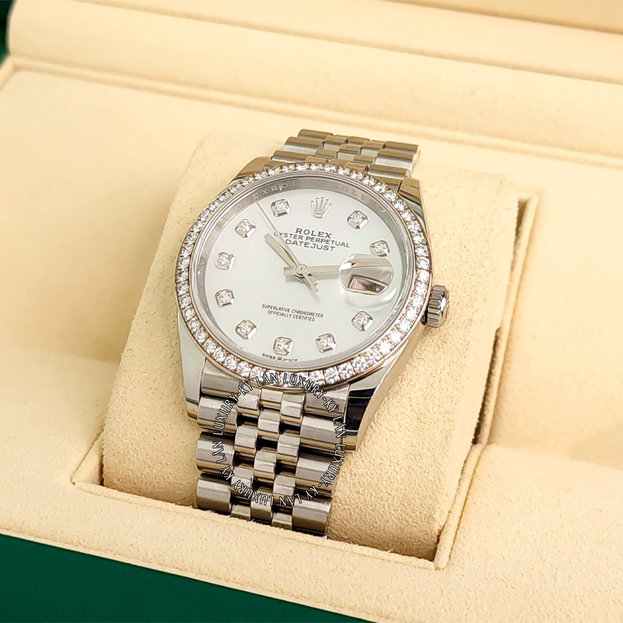 Đồng Hồ Rolex Datejust 36 126284 RBR Mặt Số Xà Cừ Nạm Kim ...